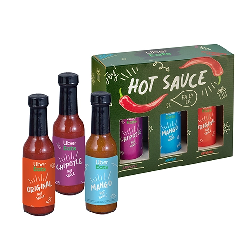 Festive 3-Piece Hot Sauce Sampler Gift Set