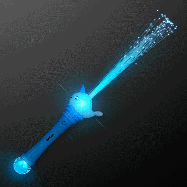 Fiber Optic Cute Narwhal Blinky Toy Wand