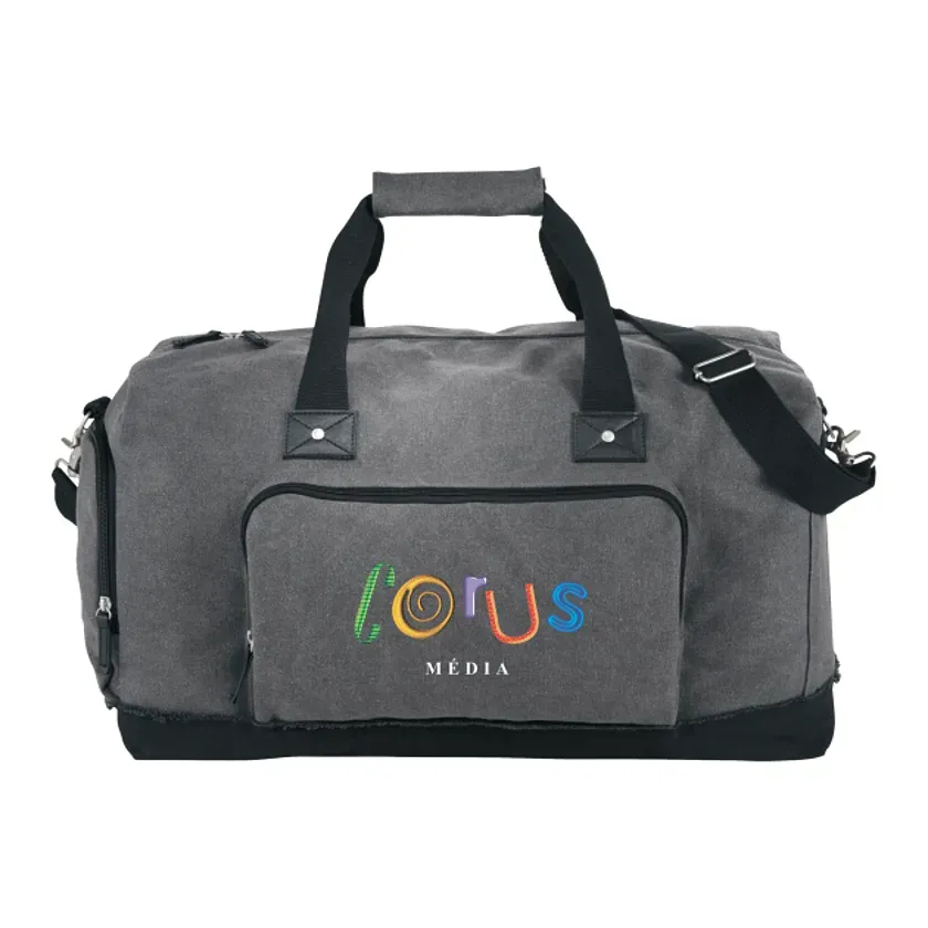 Custom Field & Co. Hudson Weekender Duffle Bag with Shoe Compartment - 21"