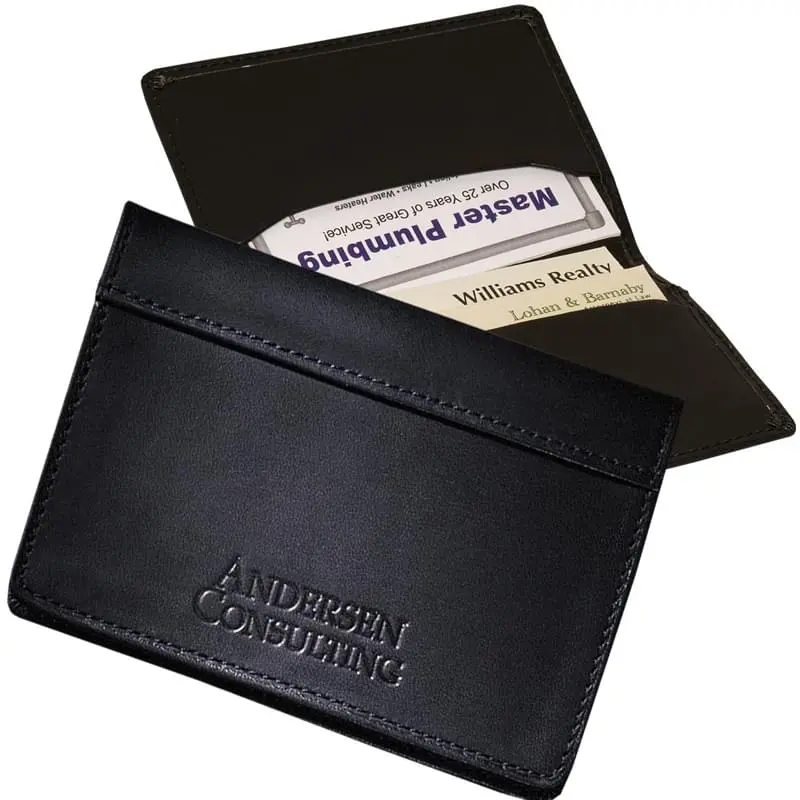 Fire Island Business Card Case (Sueded Full-Grain Leather)