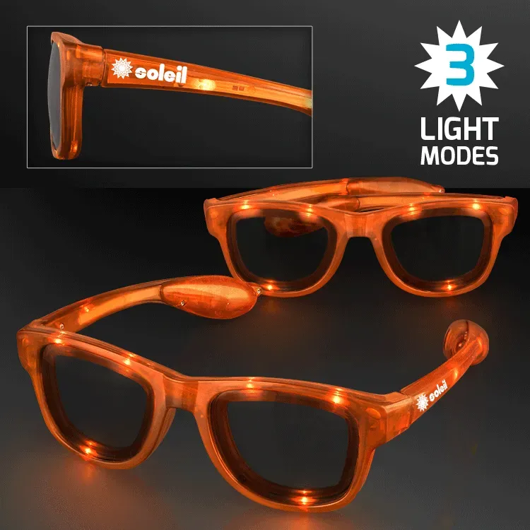 Flashing Orange Sunglasses