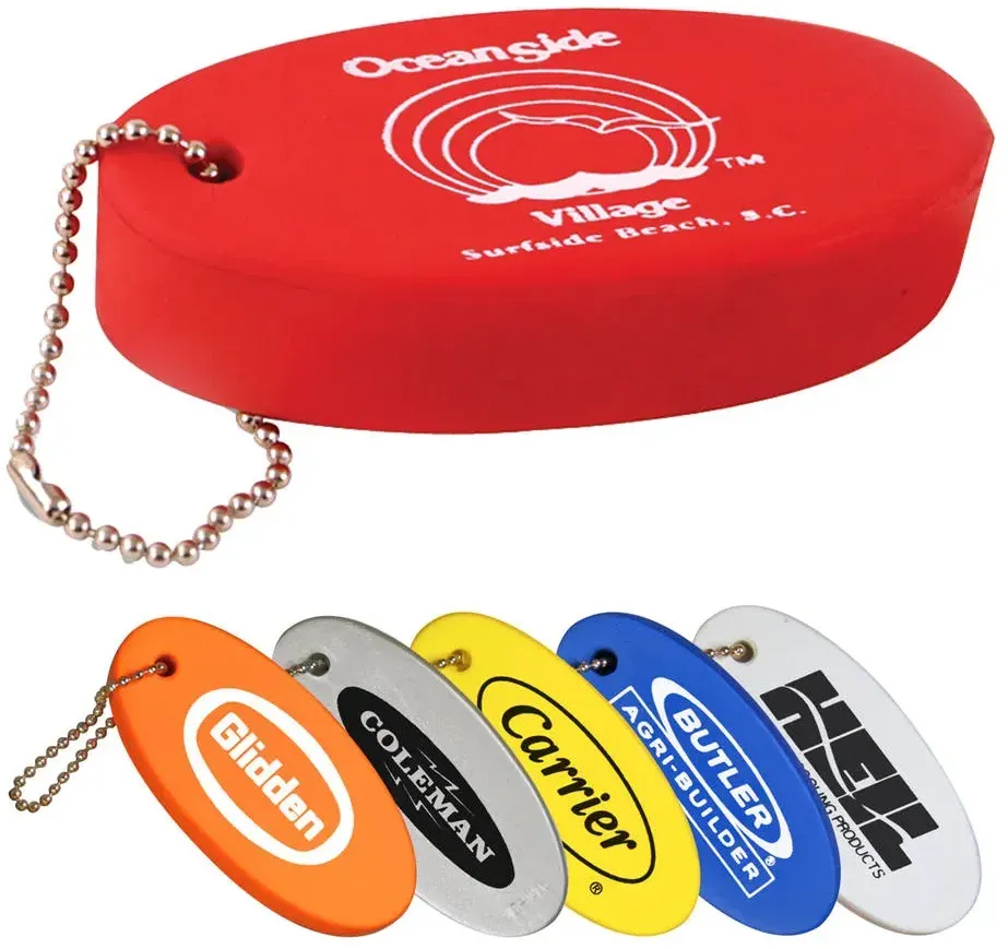 Float Rite Custom Foam Keychain - Large Imprint Area