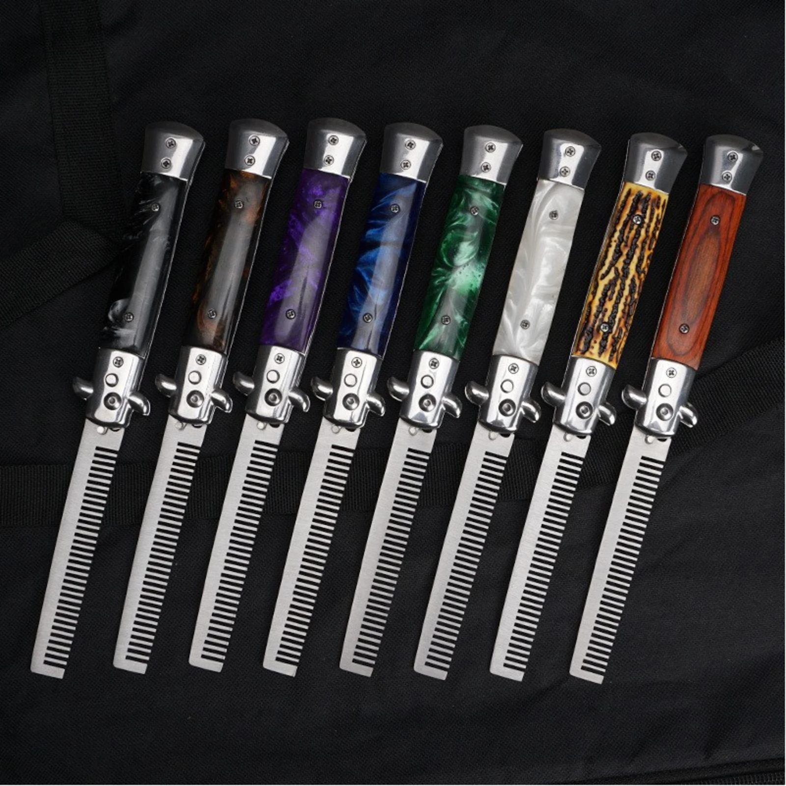 Folding comb Stainless Steel Toothed Comb