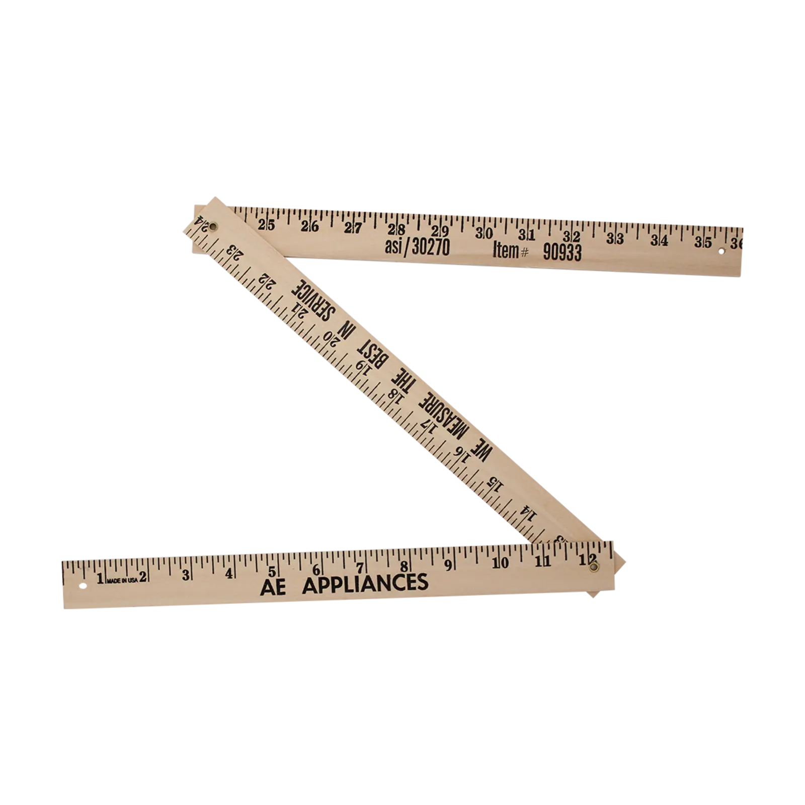 Folding Yardsticks-Natural Finish