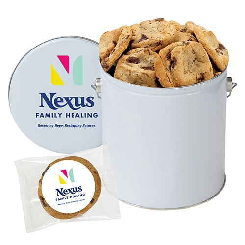 Gallon Cookie Tin with 2 in. Cookies