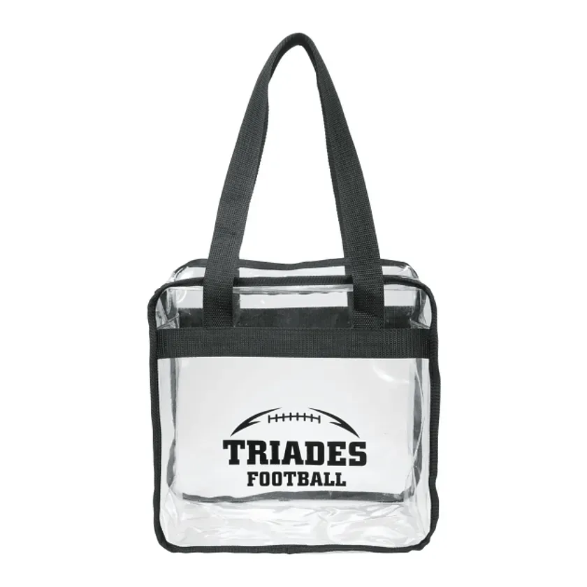 Branded Game Day Safety Tote with Zippered Compartment