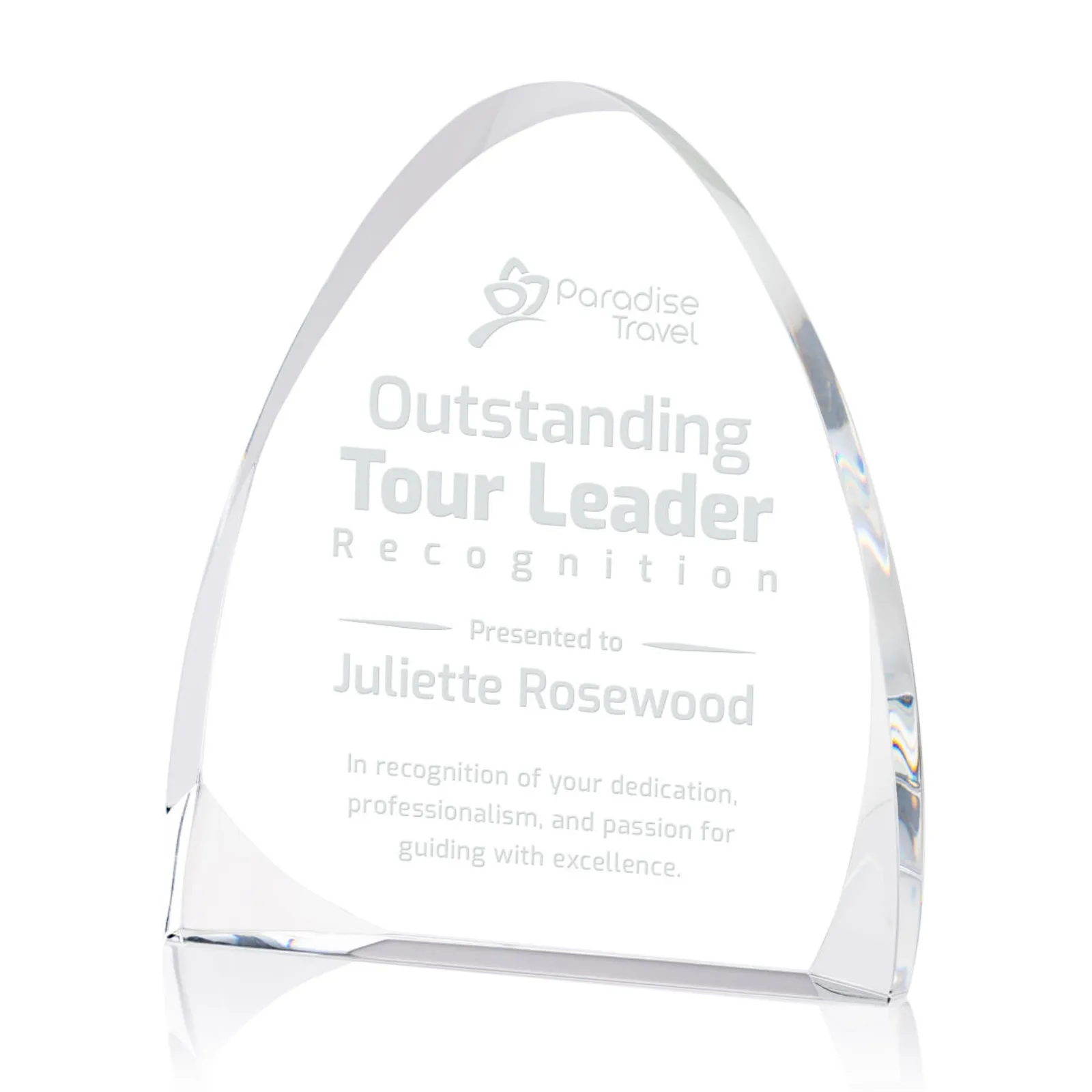 Peak Optical Award – Customizable for Business Recognition, 60 chars