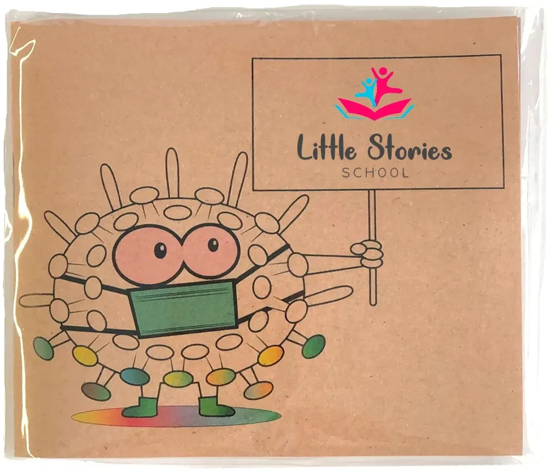 Germs Kids Coloring Book & 6 Color Pencil Set