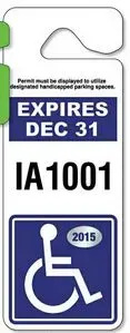 Giant Hang Tag Parking Permit (.035" Recycled White Polyethylene)