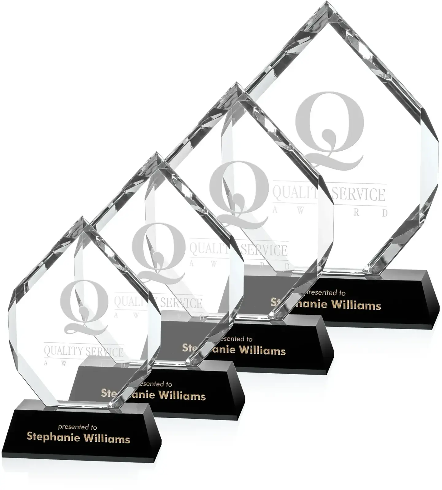 Custom Crystal Giorgia Award for Business Recognition