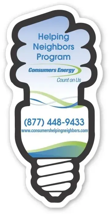 Go Green Fluorescent Lightbulb Magnet