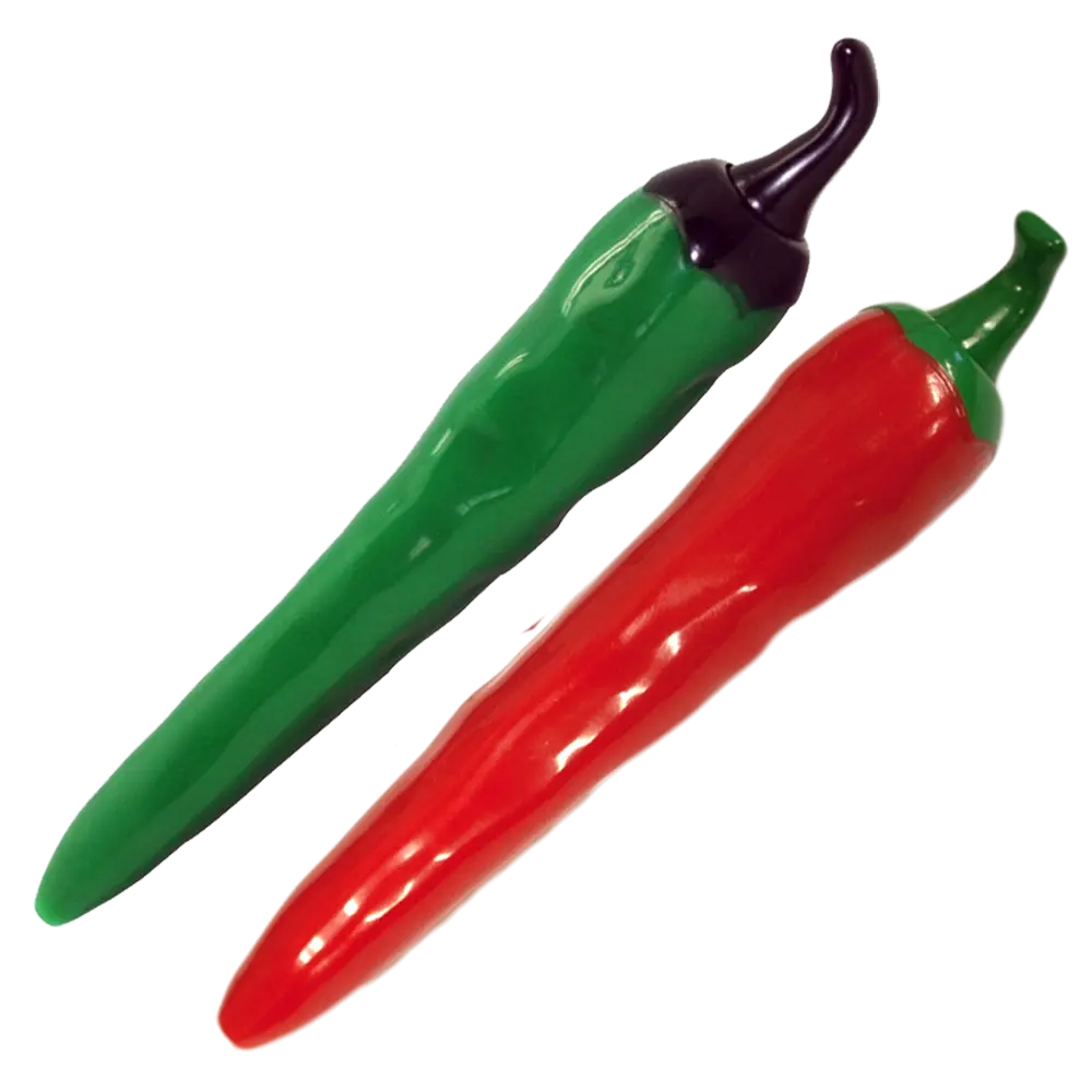 Green Jalapeño & Red Chili Pepper Clicker Pen