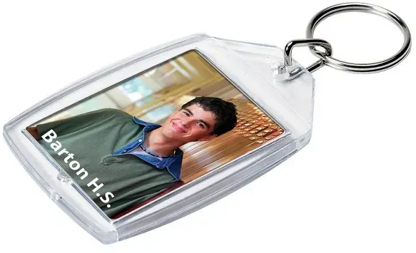 Custom Printed Half Wallet Snap-In Keytag