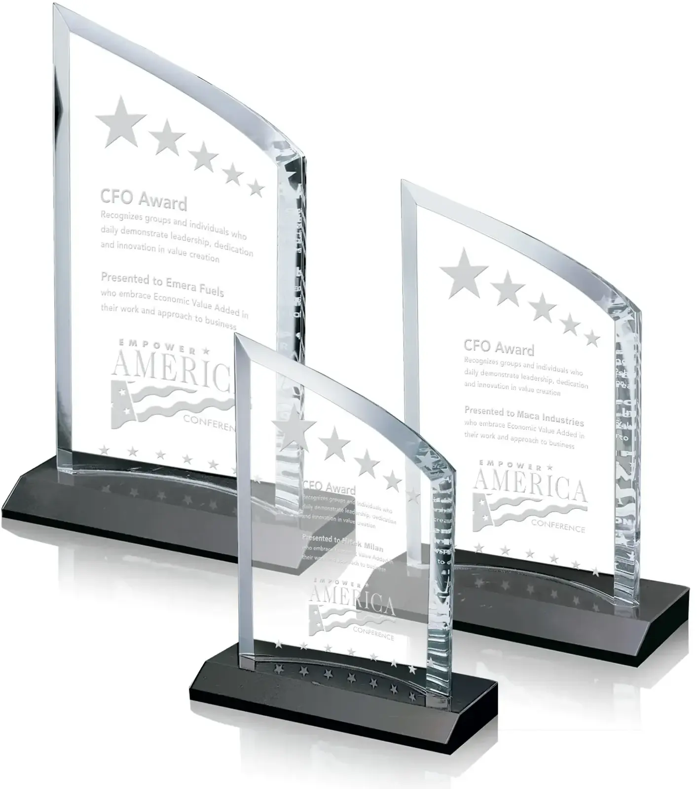 Customizable Logo Starfire Award with Marble Base