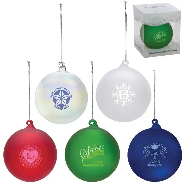 Custom Hand Blown Glass Ornament