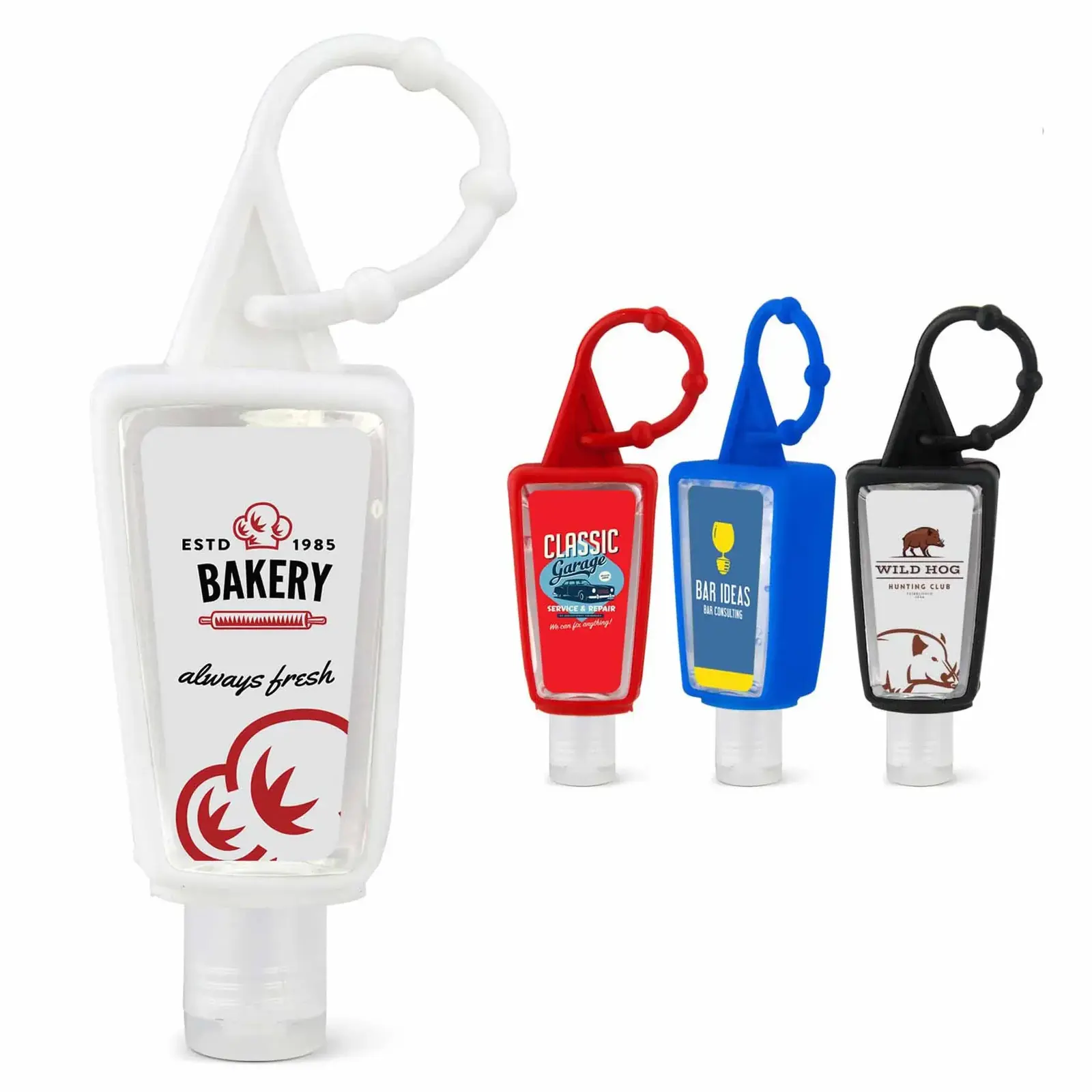 Hand Sanitizer Gel: 1 oz Bottle with Carabiner