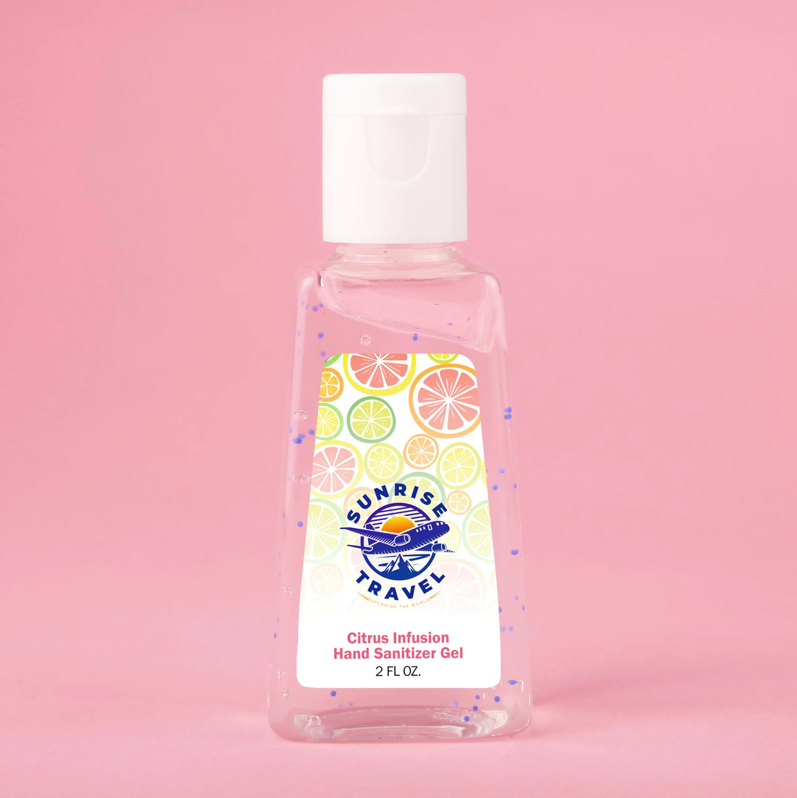 Hand Sanitizer Gel With Moisture Beads: 1 oz Triangle Bottle