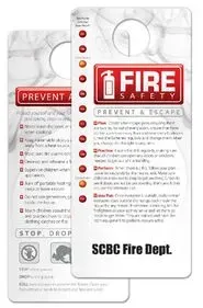 Imprinted Hang Tag - Fire Safety