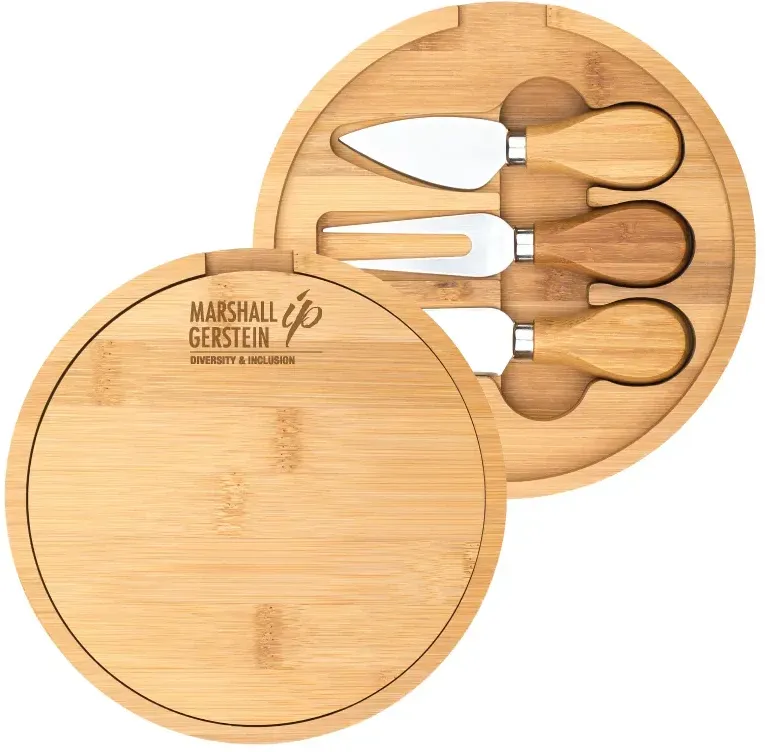 Personalized Mini Bamboo Cheese Board Knife Set