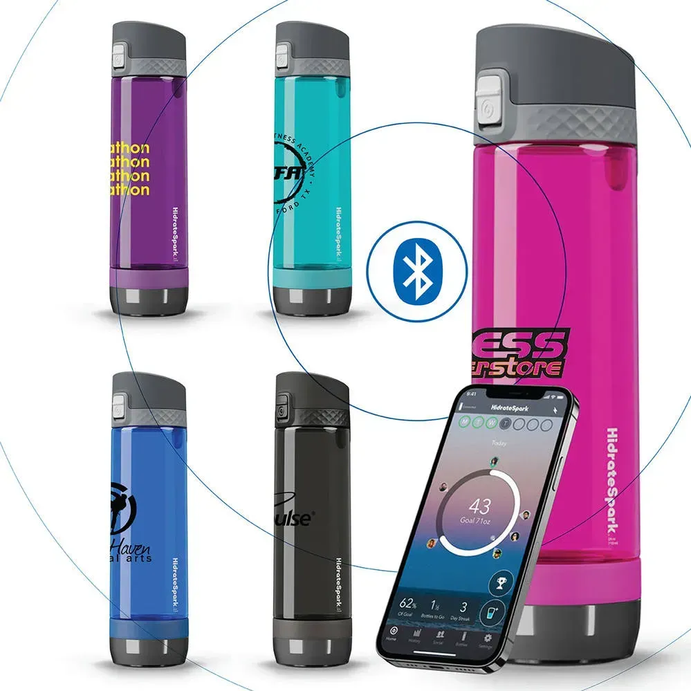 Smart Water Bottle with Drink Tracker & App Integration - HidrateSpark Pro