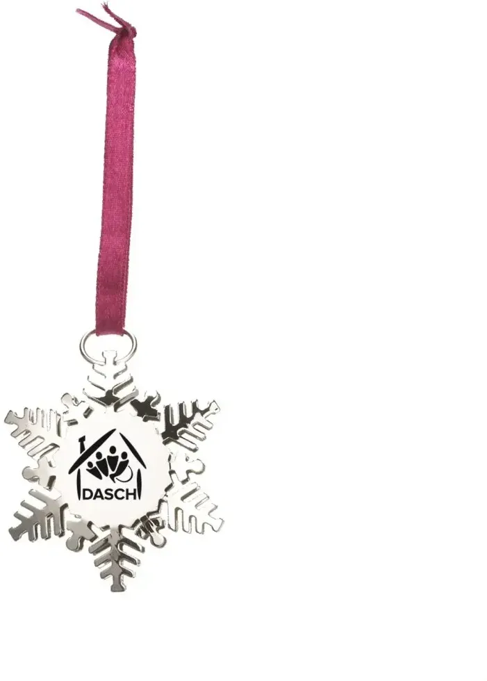 Personalized Stainless Holiday Snowflake Ornament - Unique Dual-Sided Design