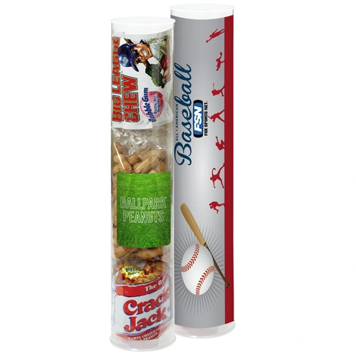 Home Run Baseball Themed Snack Tube