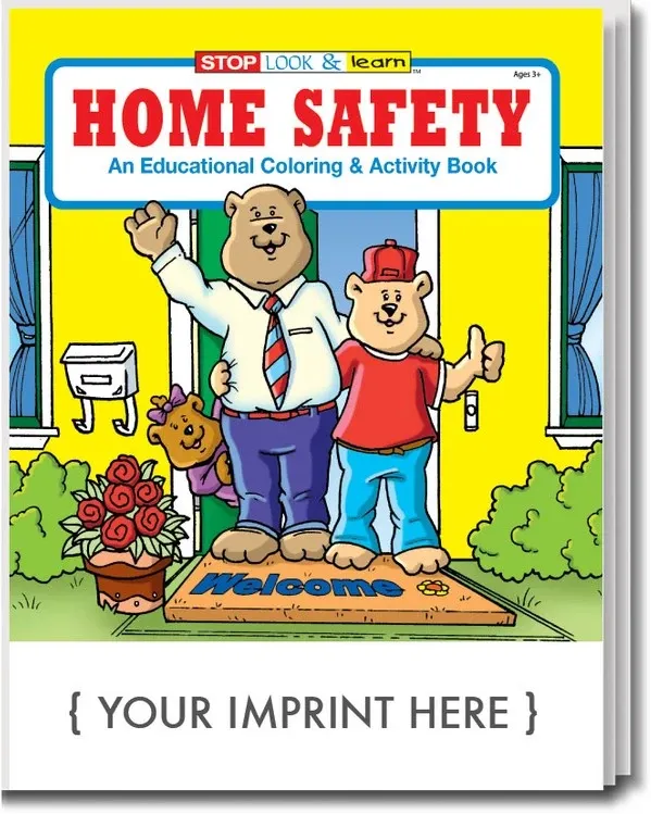Custom Printed Home Safety Coloring Book