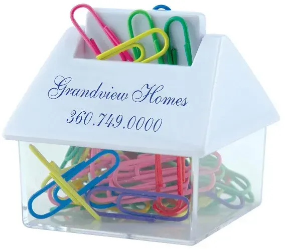 Custom Printed House Paper Clip Dispenser