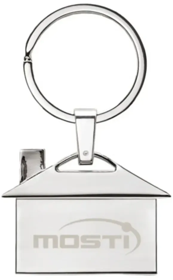 Stainless House Keyring - Customized Promotional Keychain