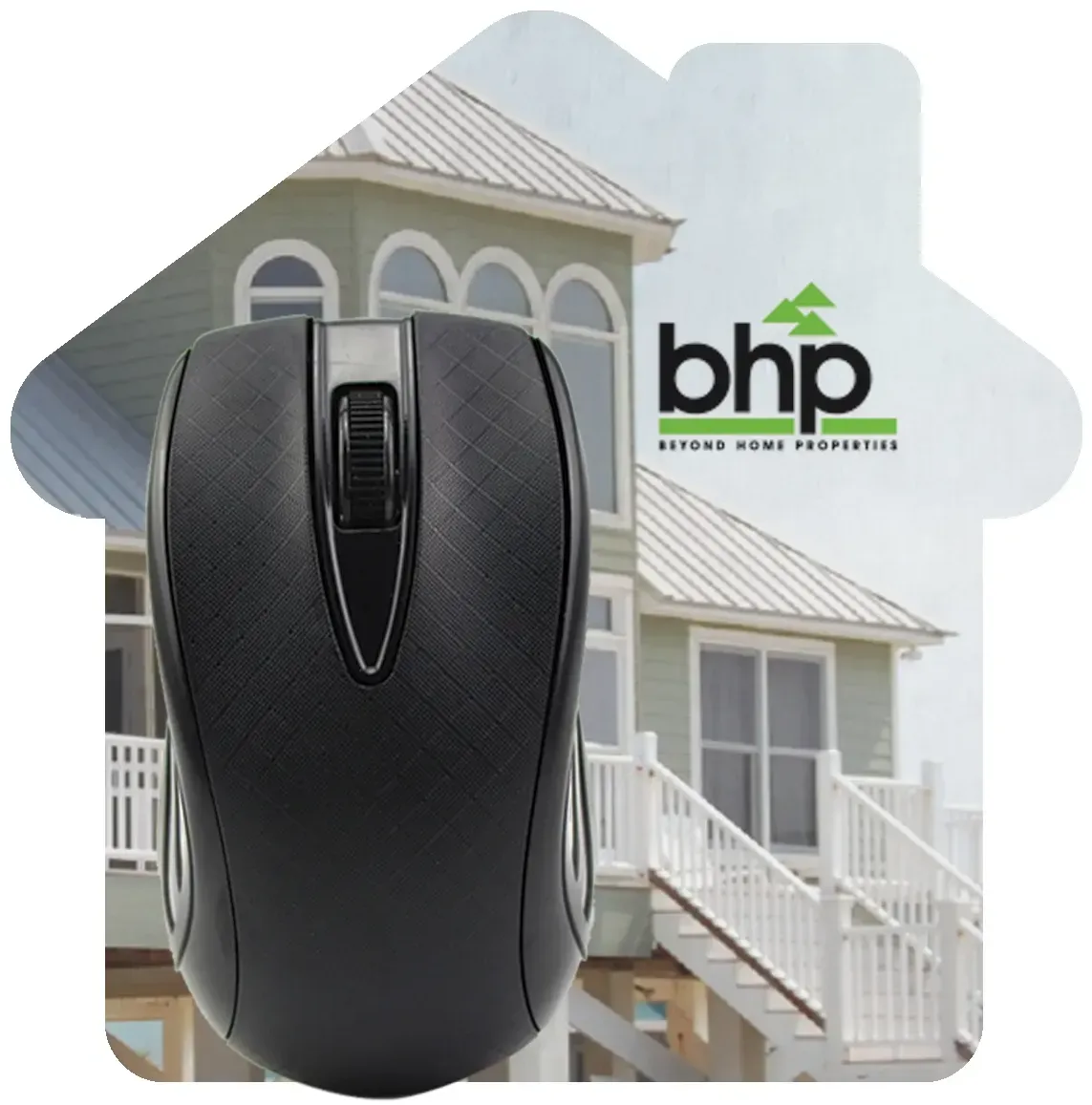 House Shaped Dye Sublimated Computer Mouse Pad