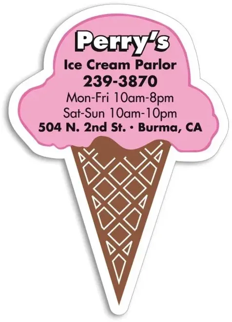 Imprinted Ice Cream Cone Magnet