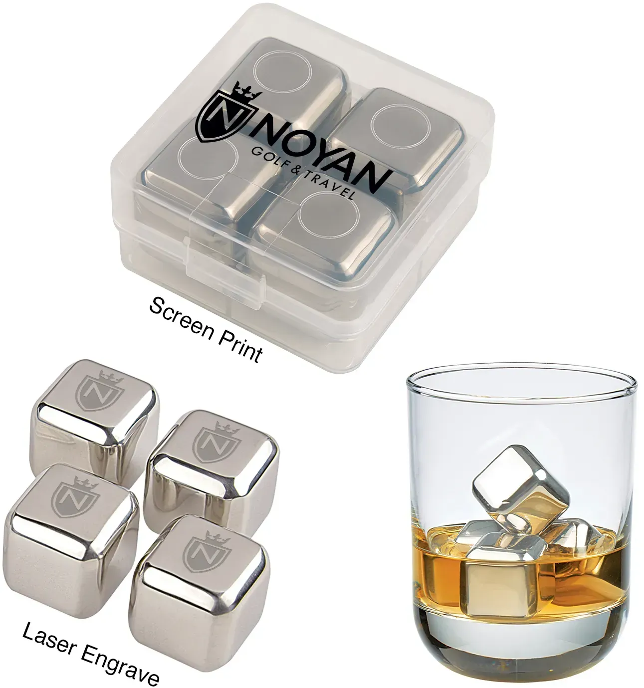 Custom Metal Ice Cube Set