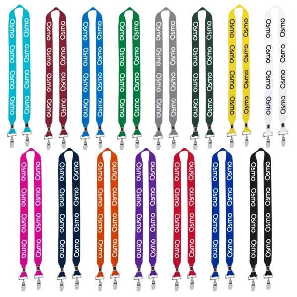 IMPORT Rush 1" Polyester 2-Ended Lanyard with Dual Silver Crimps & Split-Rings