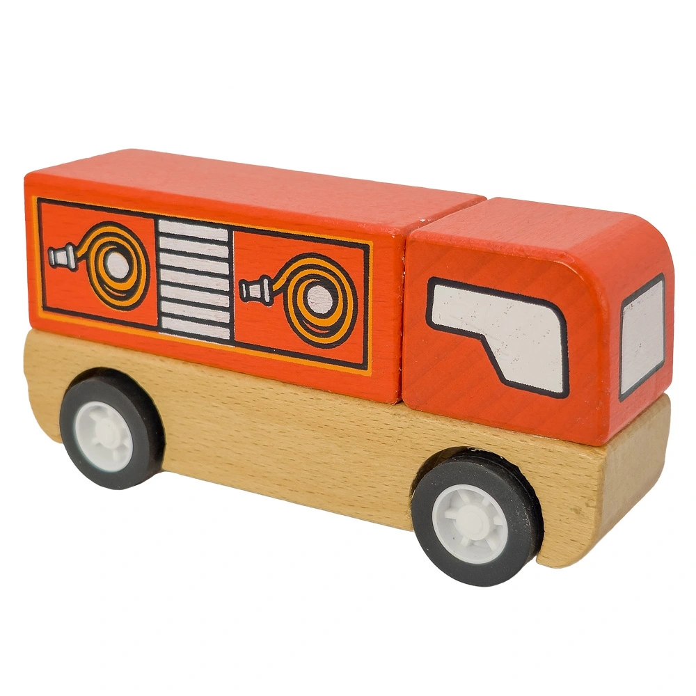 Imprinted Wooden Fire Truck