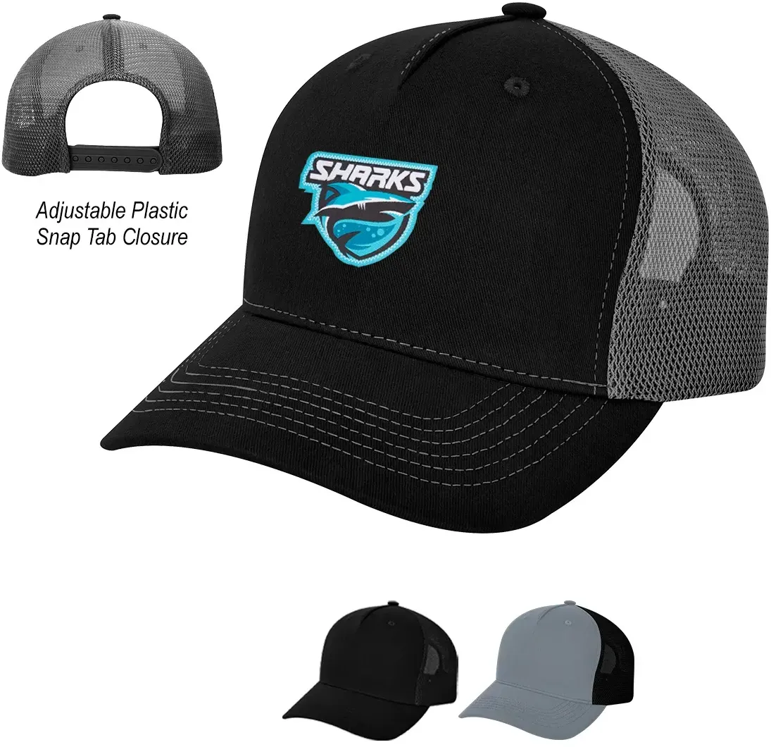 Infield 5-Panel Budget Mesh Back Cap With Woven Patch