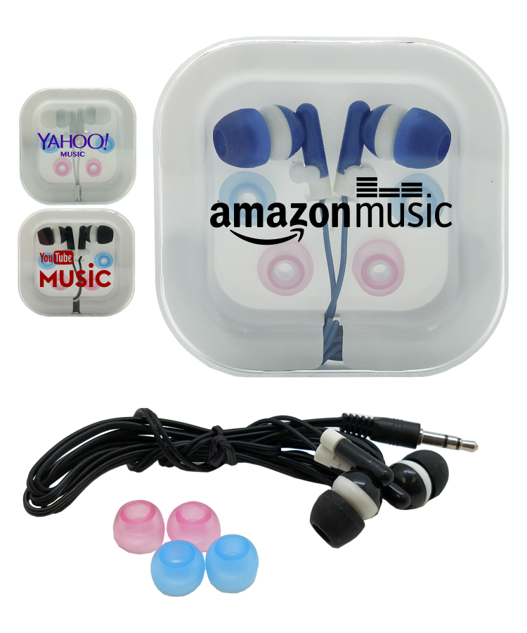 Interchangeable Earbud Earphones with Custom Case