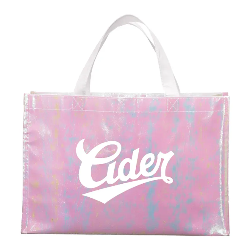 Personalized Iridescent Non-Woven Shopper Tote