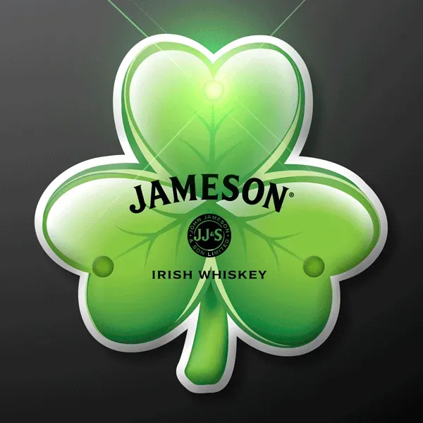 Irish Shamrock Blinky LED Lapel Pins