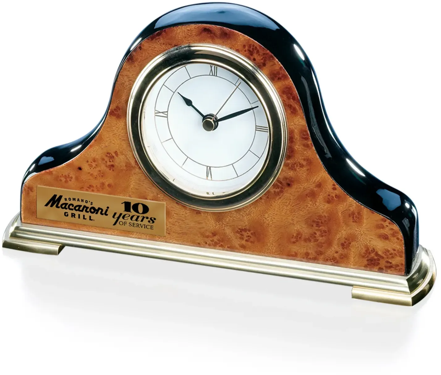 Custom Branded Joplin Mantle Clock - Full-Color Sublimation Label