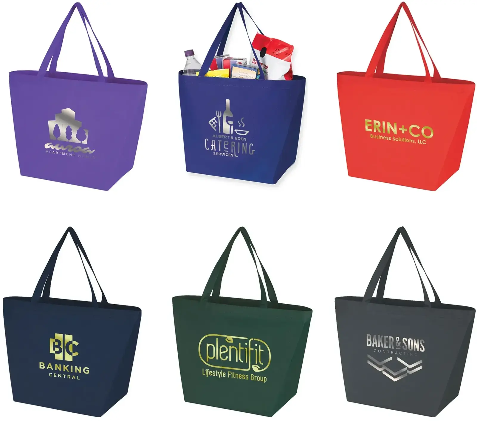 Non-Woven Shopping Tote Bag (Metallic imprint)