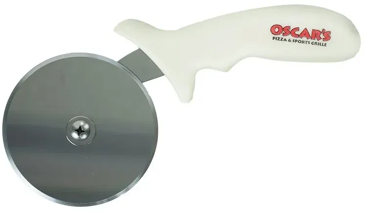 Jumbo White Handle Pizza Cutter