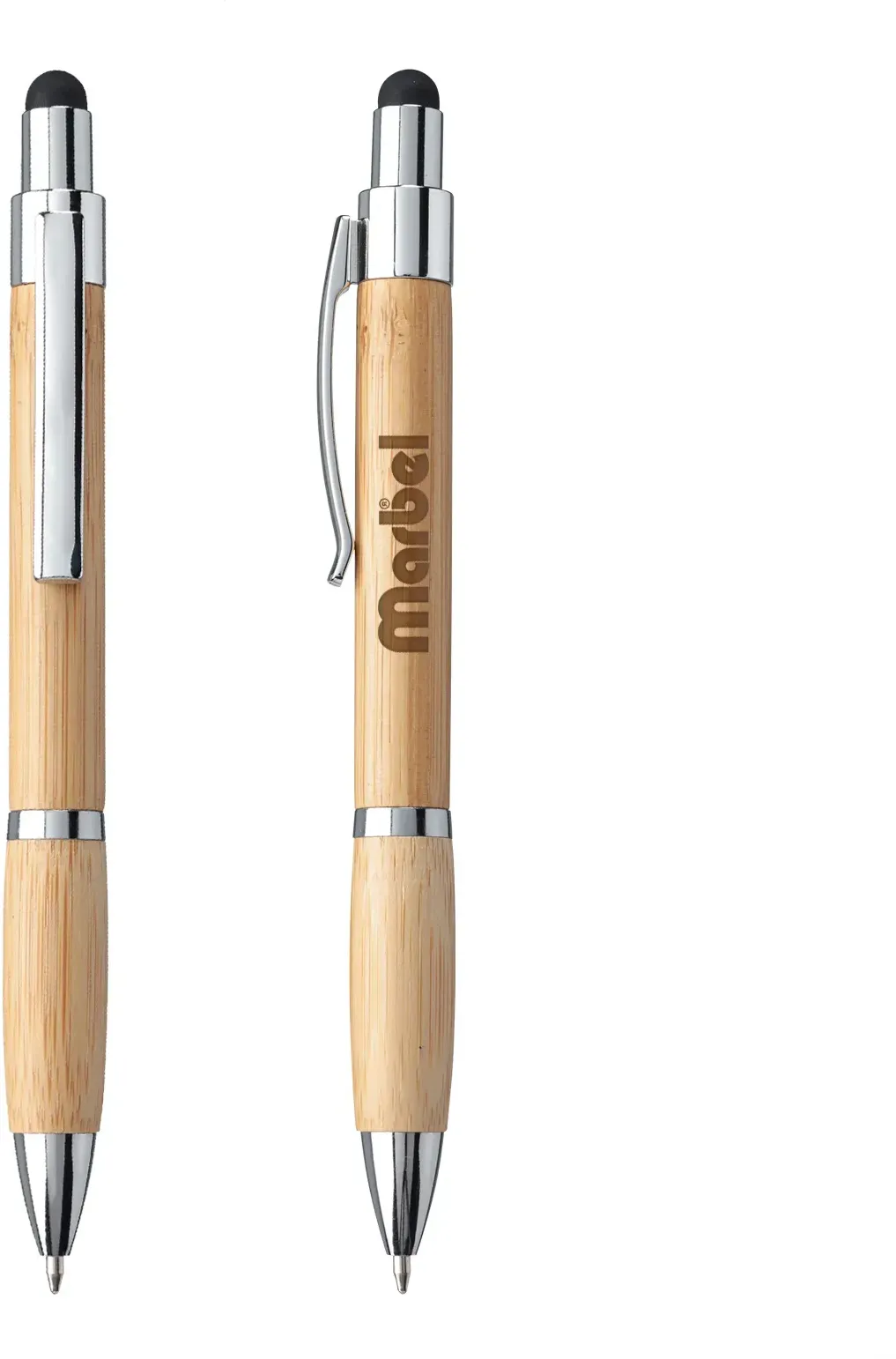 Eco-Bamboo Ballpoint Pen with Stylus - Kafza