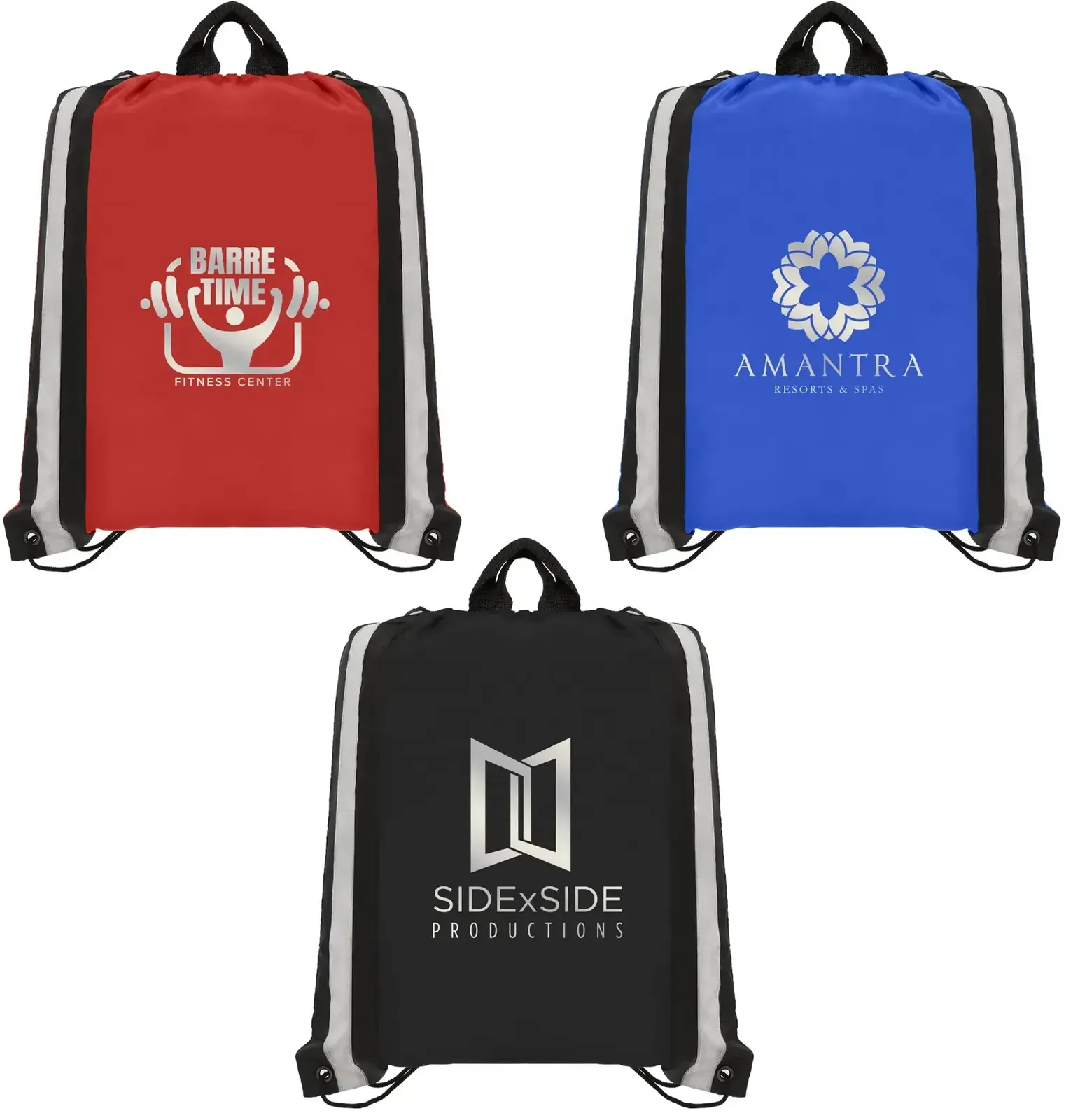 Drawstring Backpack - 210D Polyester - Metallic Imprint