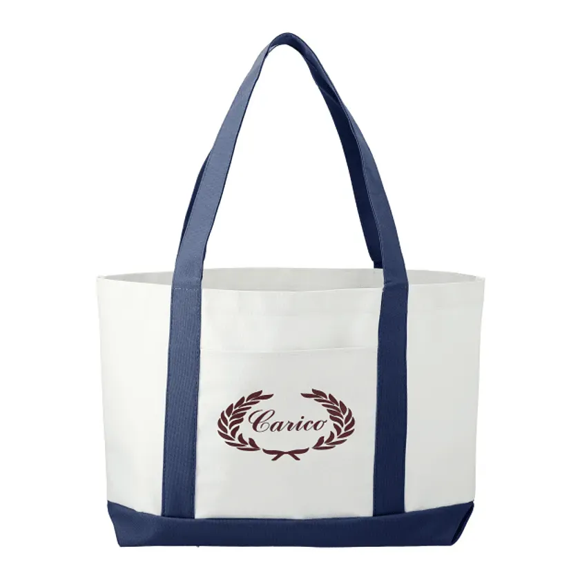 Custom Large Canvas Boat Tote Bag