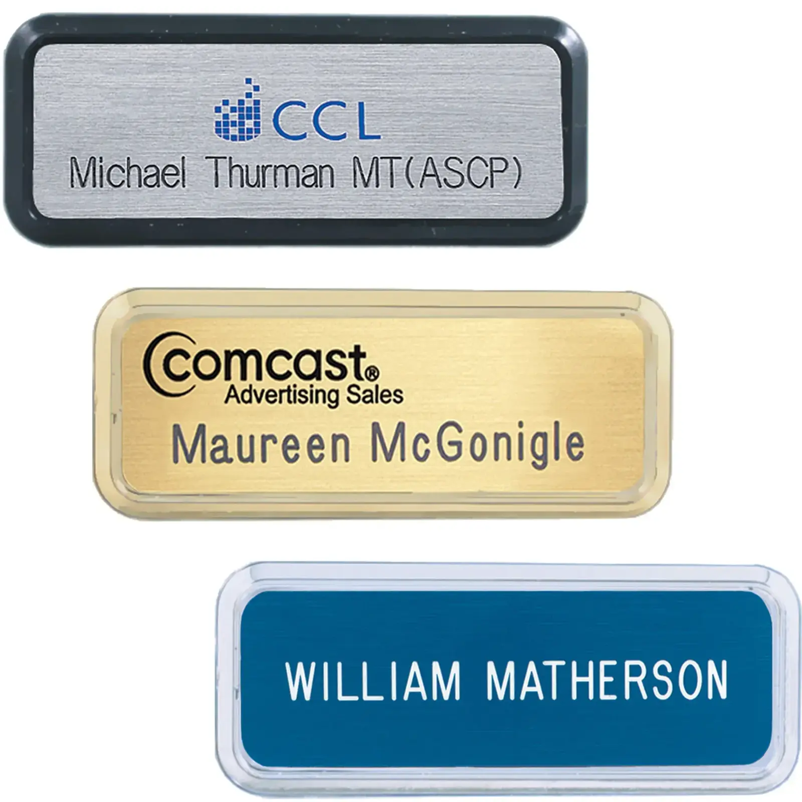 Las Vegas Plastic Name Badge (Standard Size 1-5/16" x 3-5/16"
