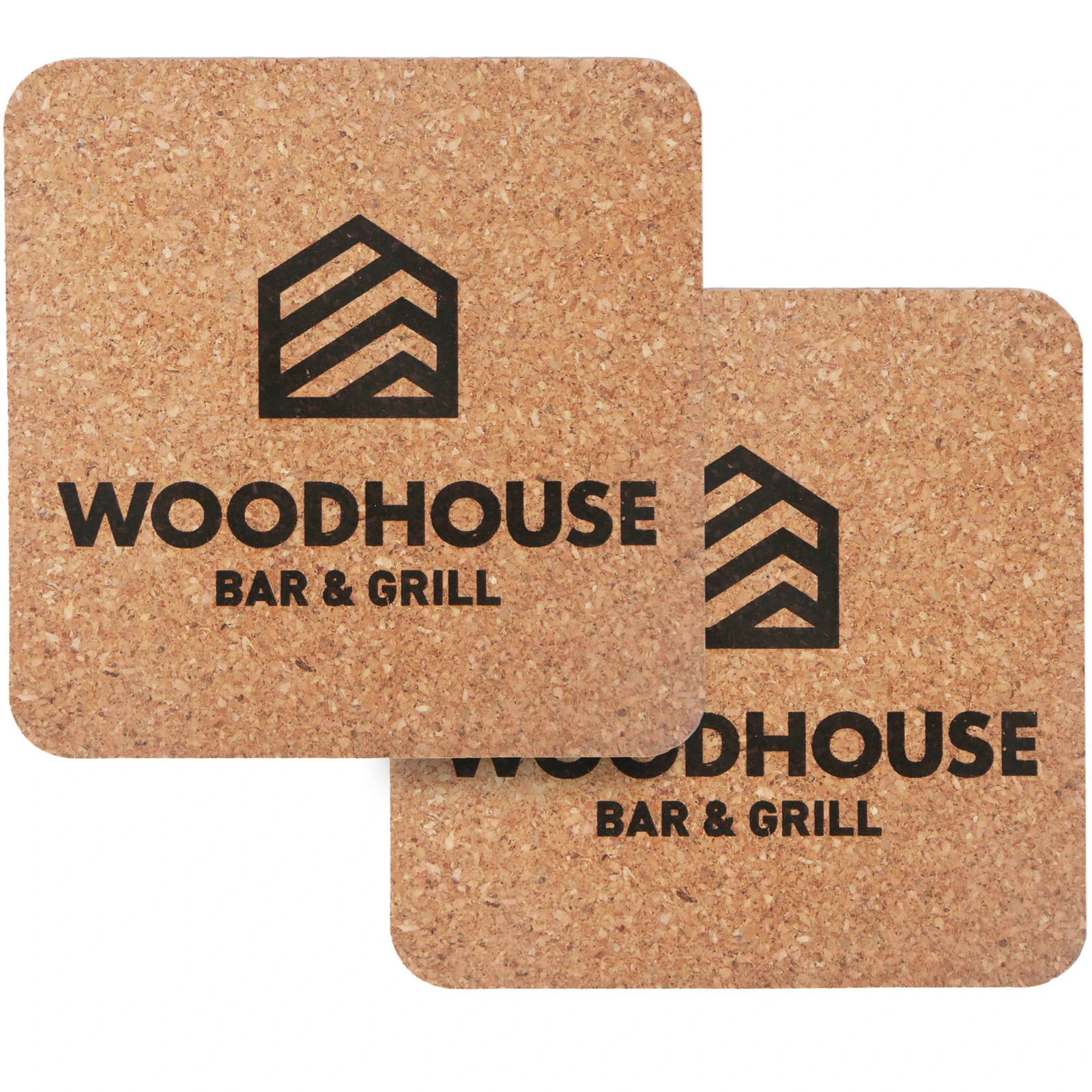 Laser Engraved Recycled 3mm Cork Coaster: 1 Side Imprint, Round