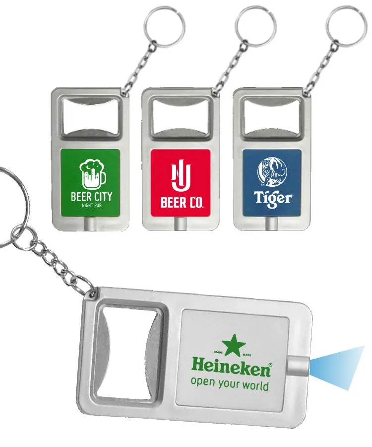 LED Keychain with Built-In Bottle Opener