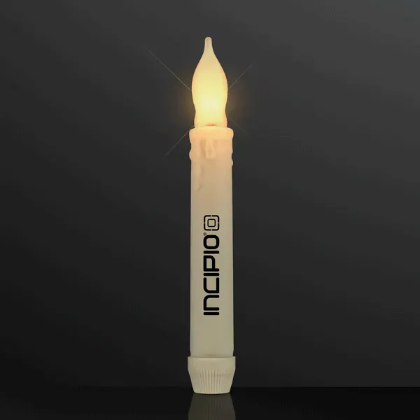 LED Taper Candles, Flickering Amber Light