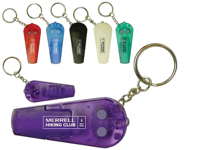 Custom LED Whistle Keychain