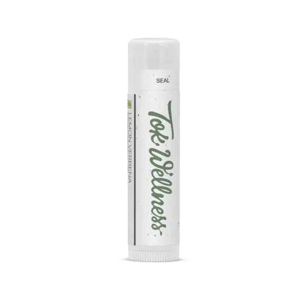 Lemon Verbena Natural Lip Balm in White Tube